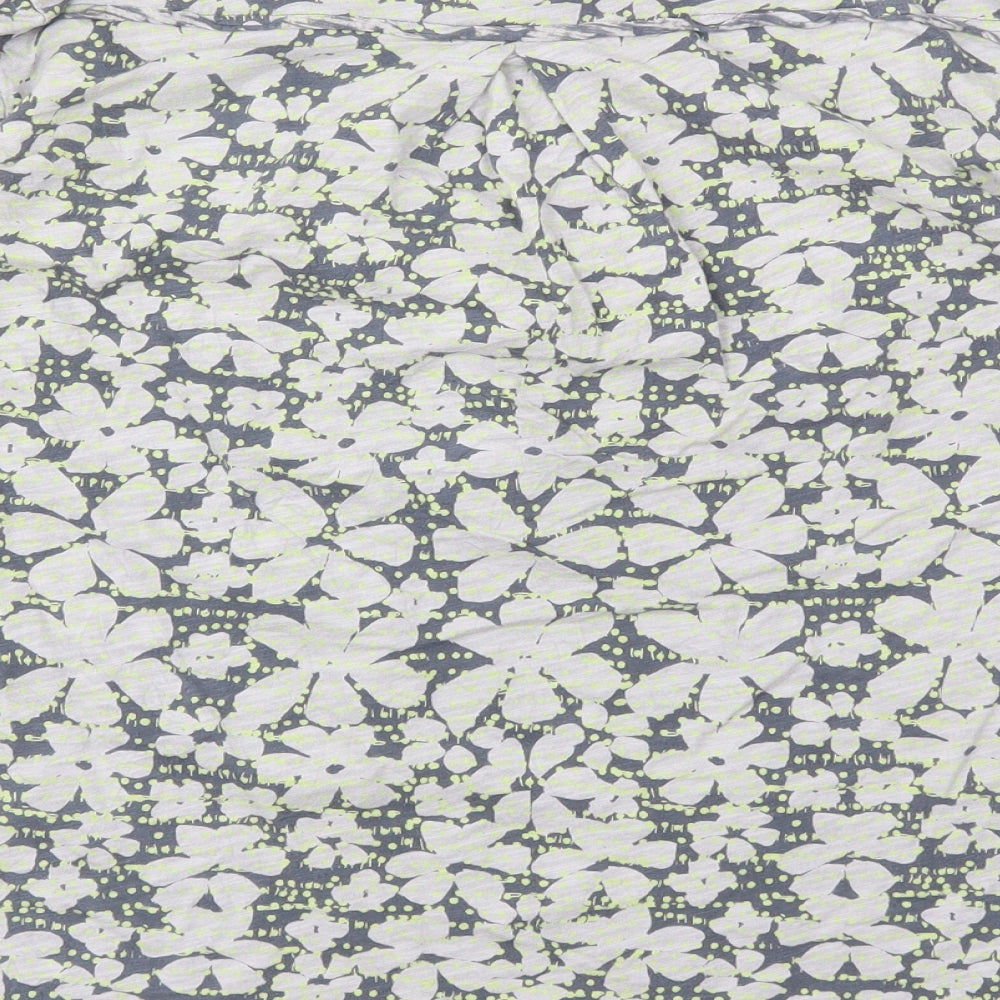 White Stuff Womens Grey Floral  Basic T-Shirt Size 16