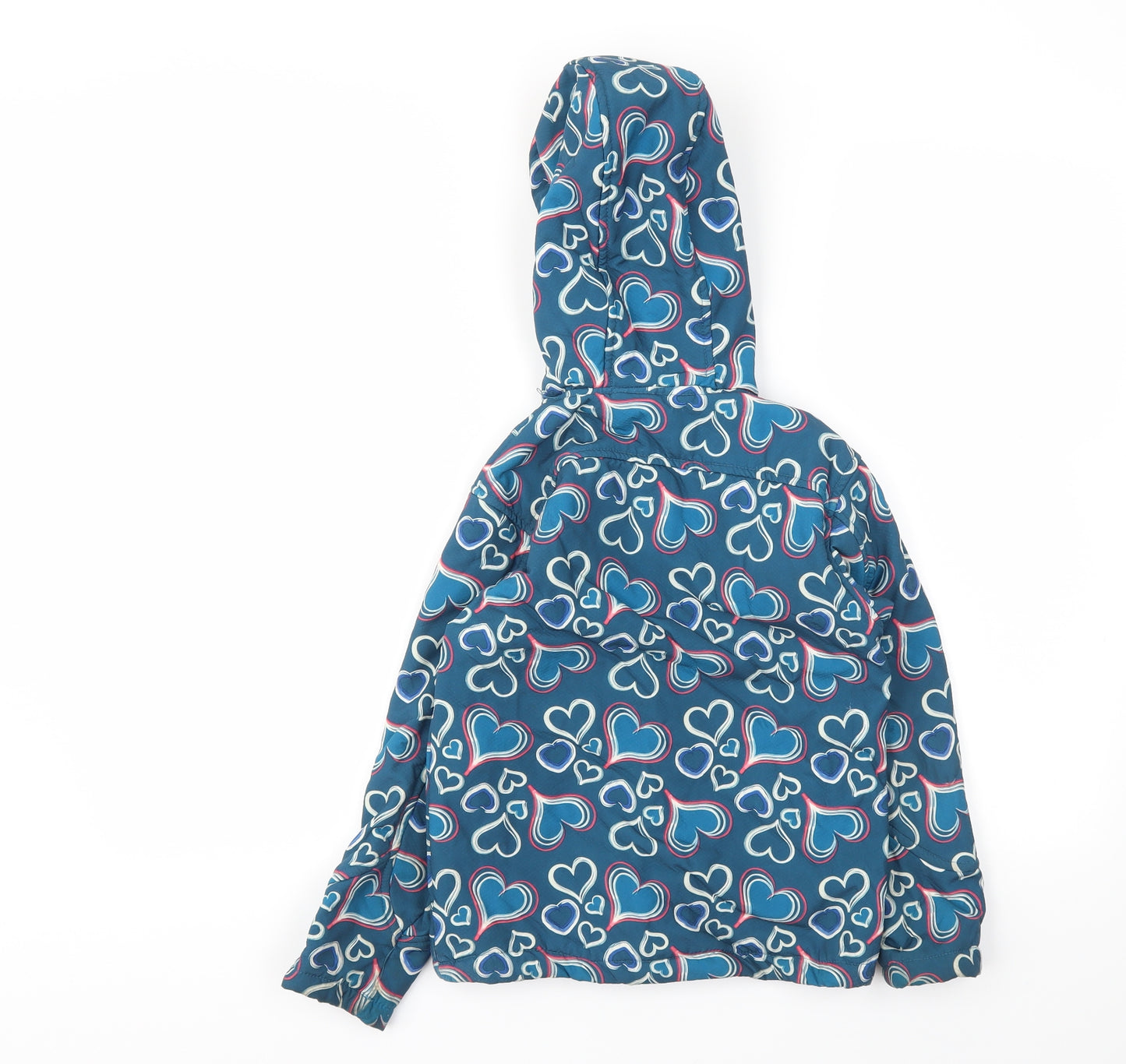 mounting Wearhouse Girls Blue Floral  Basic Jacket Coat Size 7-8 Years