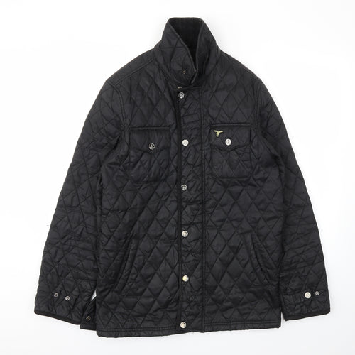 Le Breve Mens Black   Jacket Coat Size L