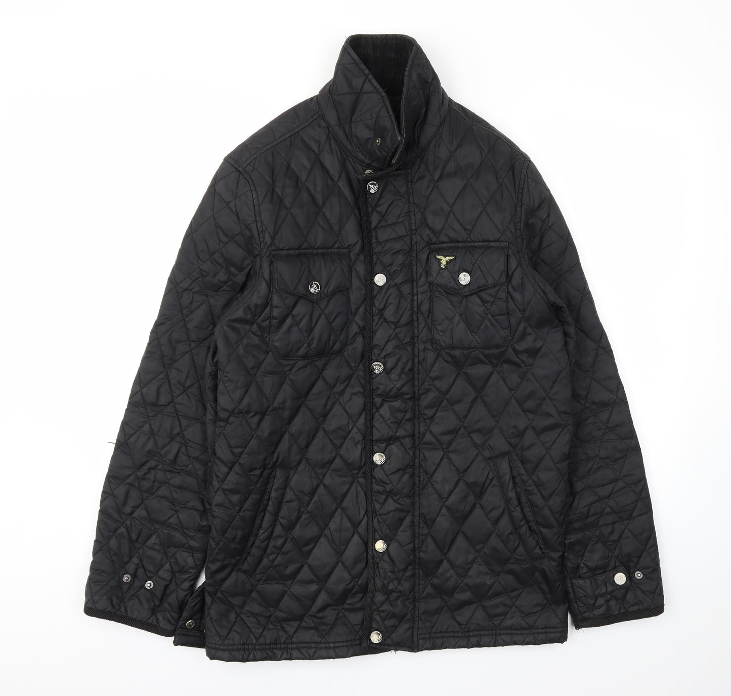 Le Breve Mens Black   Jacket Coat Size L