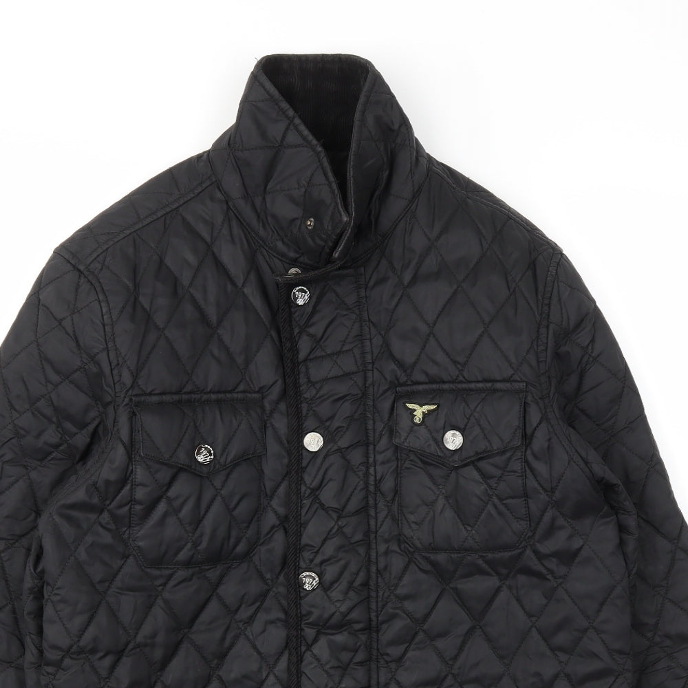 Le Breve Mens Black   Jacket Coat Size L