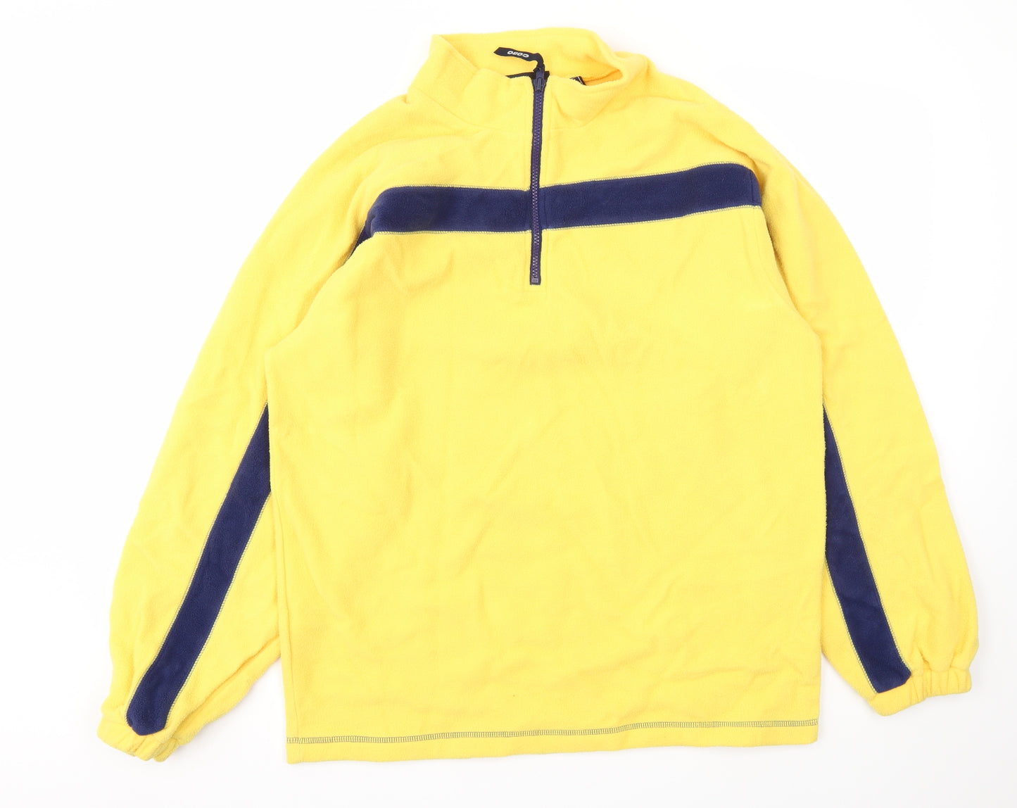 COBO Mens Yellow   Henley Sweatshirt Size L