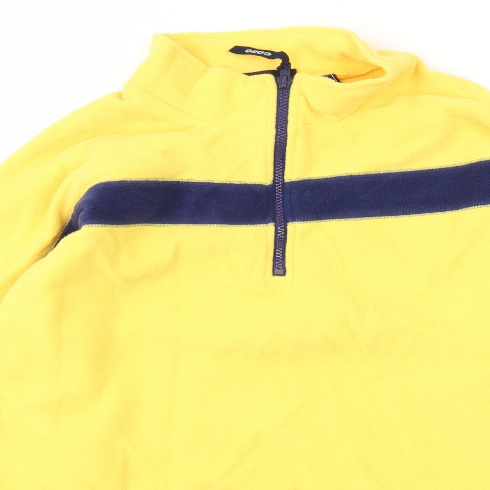 COBO Mens Yellow   Henley Sweatshirt Size L