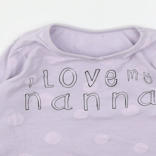George Girls Purple   Basic T-Shirt Size 12-18 Months