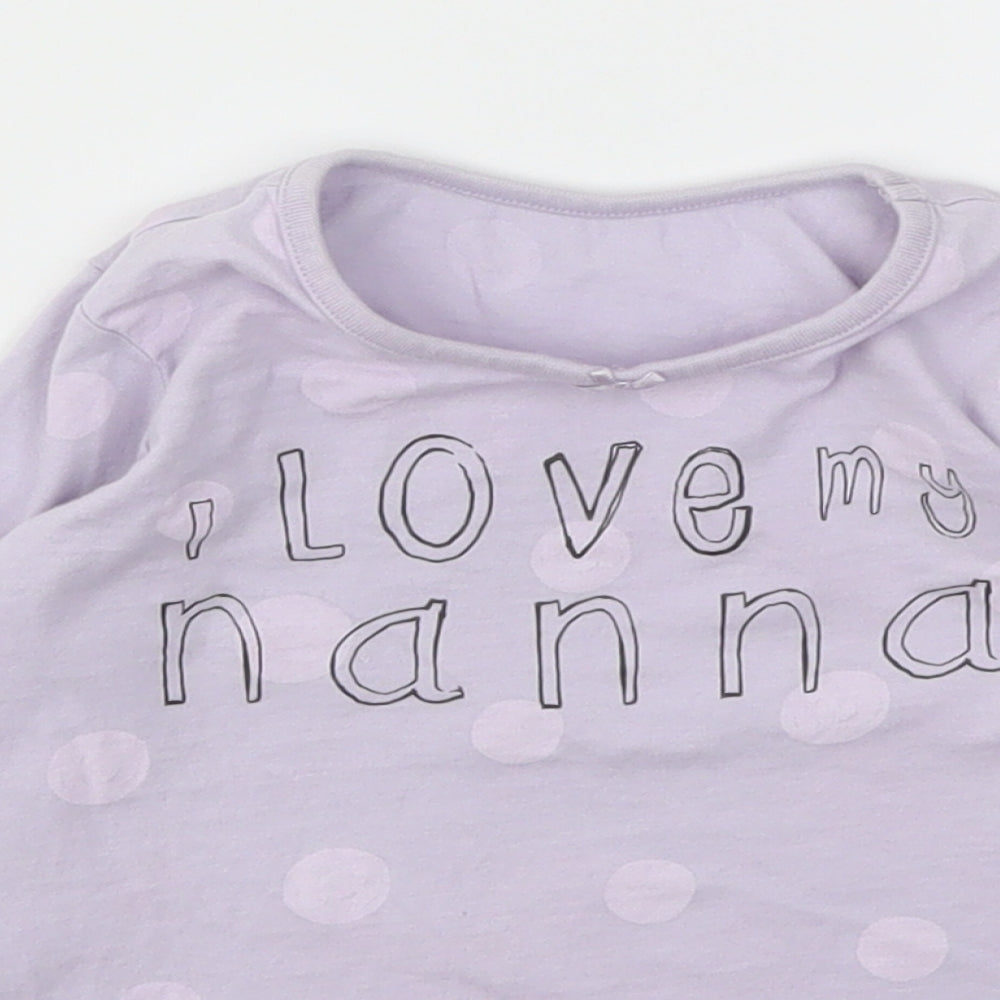 George Girls Purple   Basic T-Shirt Size 12-18 Months
