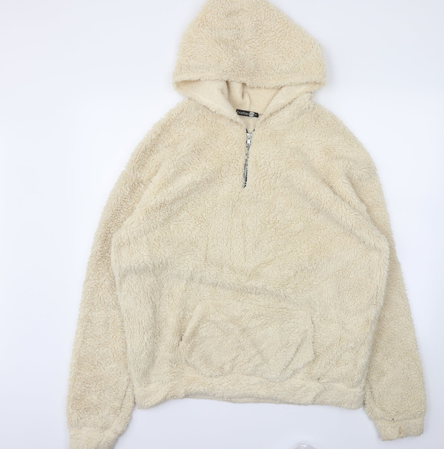 BOOHOO MAN Mens Beige   Pullover Hoodie Size M