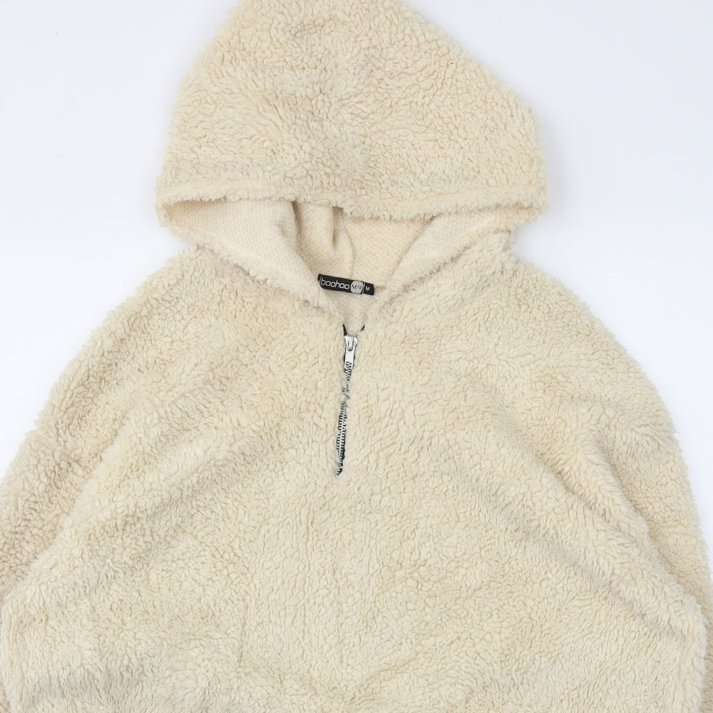 BOOHOO MAN Mens Beige   Pullover Hoodie Size M