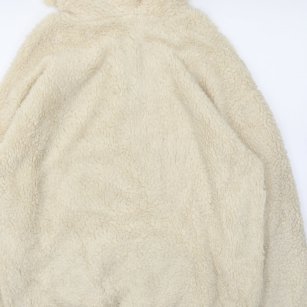 BOOHOO MAN Mens Beige   Pullover Hoodie Size M