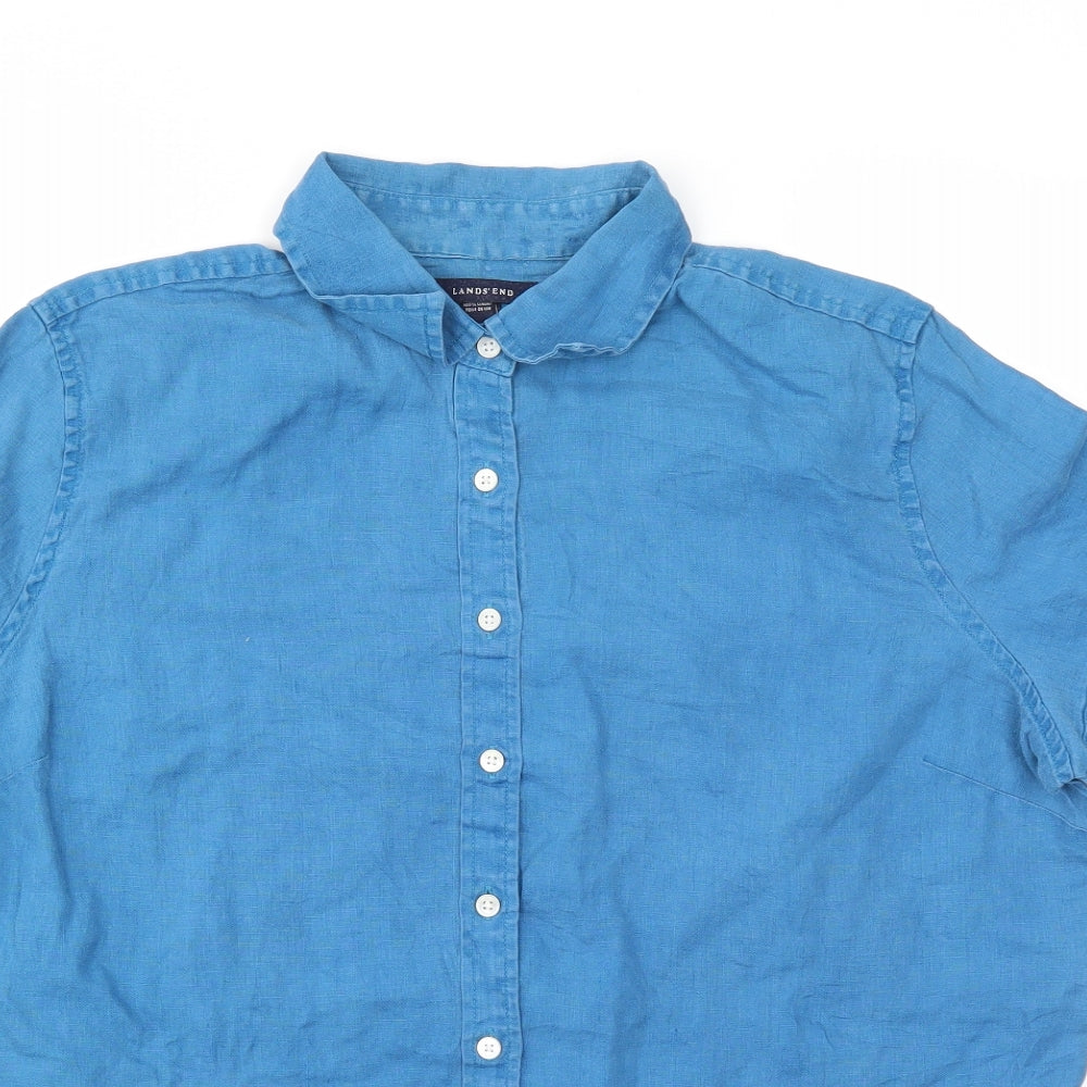 landsend Mens Blue    T-Shirt Size L