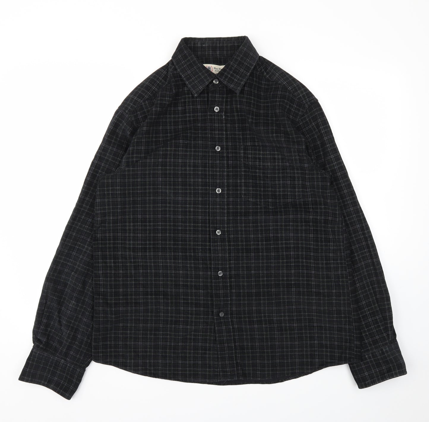Blue Harbour Mens Black Check   T-Shirt Size M