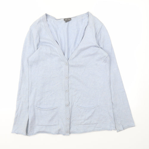 Eddie Bauer Womens Blue   Cardigan Jumper Size S