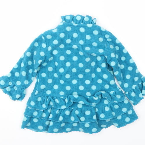 Weatherproof Girls Blue Polka Dot  Basic Jacket Jacket Size 18 Months