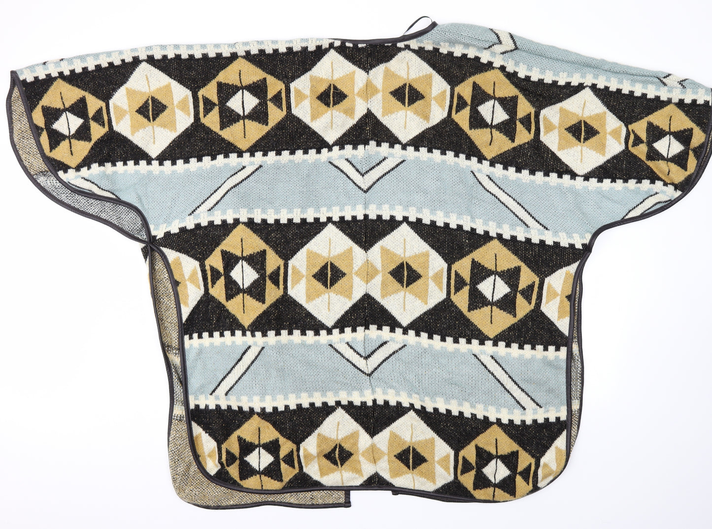 H&M Womens Brown Argyle/Diamond  Cardigan Jumper Size M