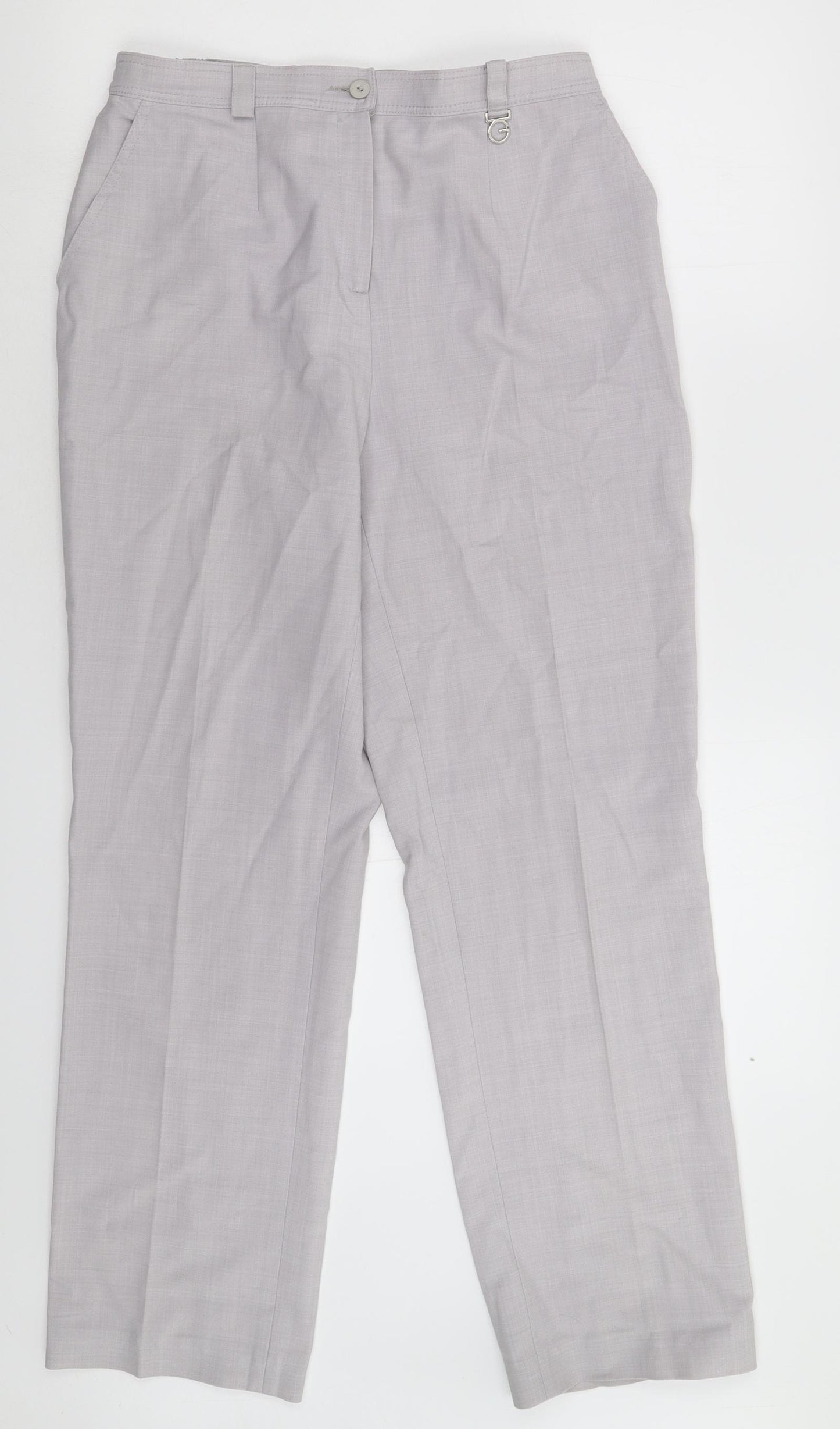 Gelco Womens Grey   Trousers  Size 12 L30 in
