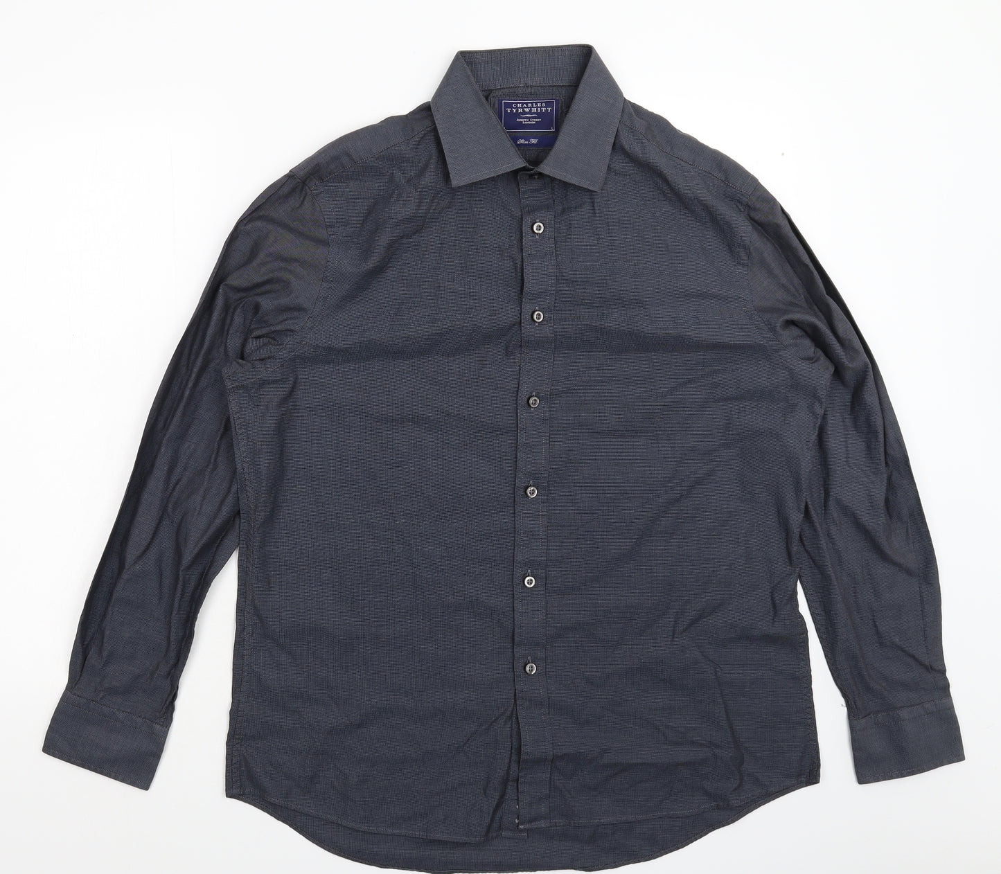 Charles Tyrwhitt Mens Grey    Dress Shirt Size L