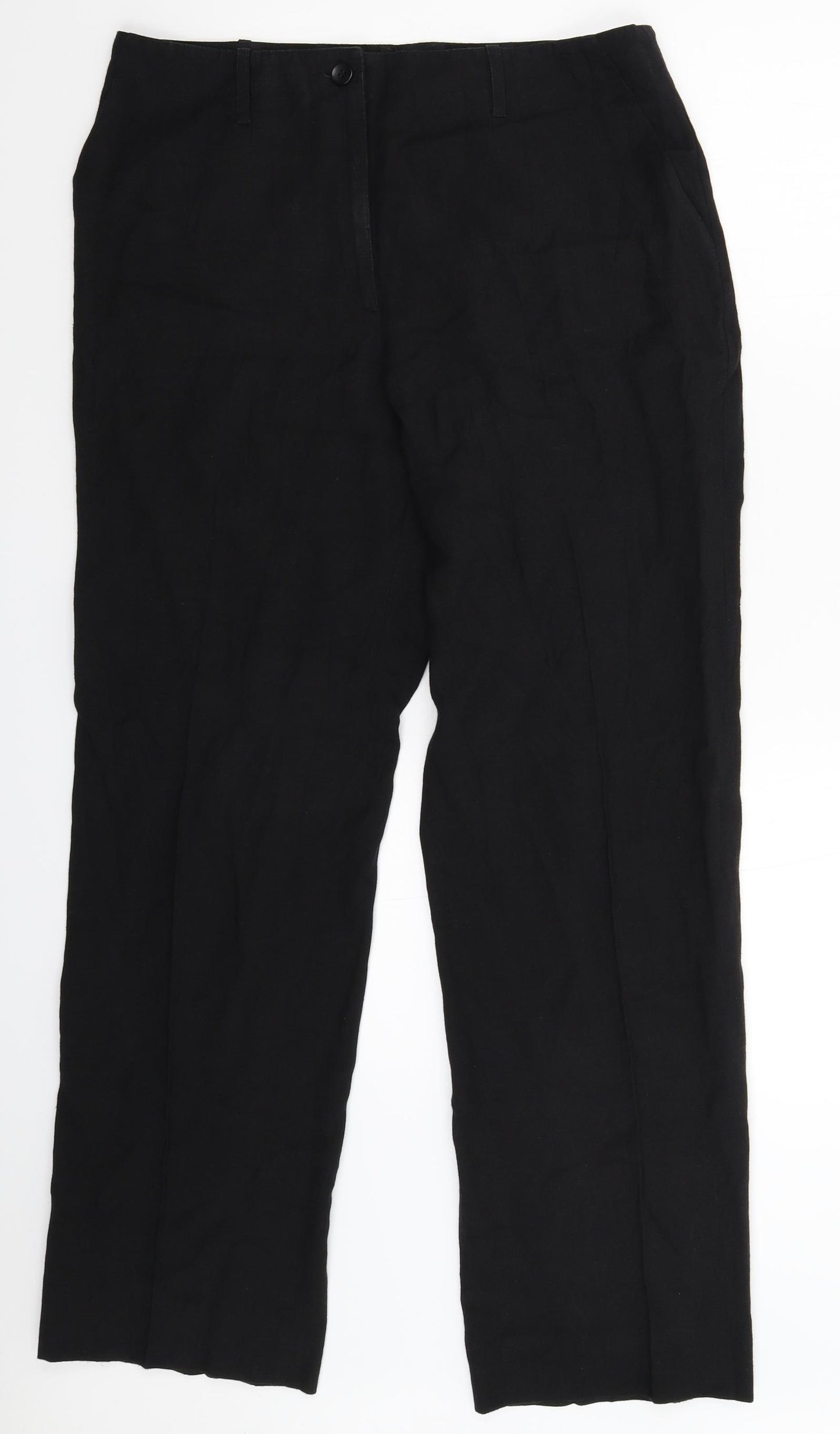 Preworn Womens Black   Trousers  Size 32 in L31 in