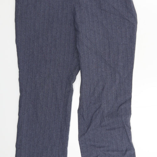 Marks and Spencer Womens Blue Striped  Dress Pants Trousers Size 12 L29 in