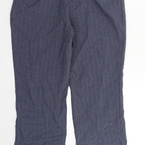 Marks and Spencer Womens Blue Striped  Dress Pants Trousers Size 12 L29 in