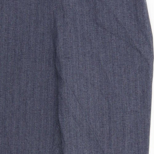 Marks and Spencer Womens Blue Striped  Dress Pants Trousers Size 12 L29 in