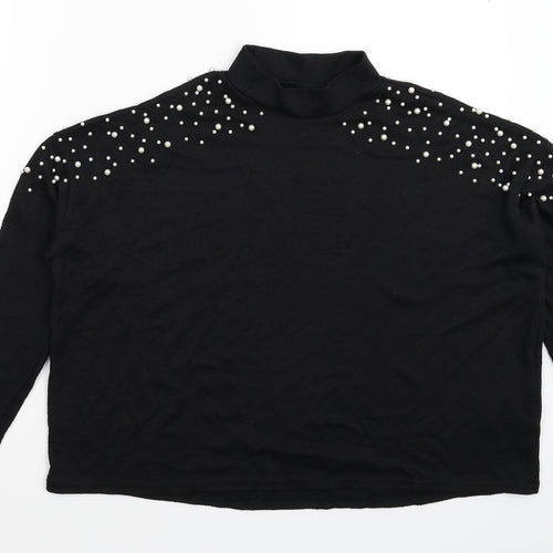 Divided Womens Black  Knit Pullover Jumper Size L  - Oversized