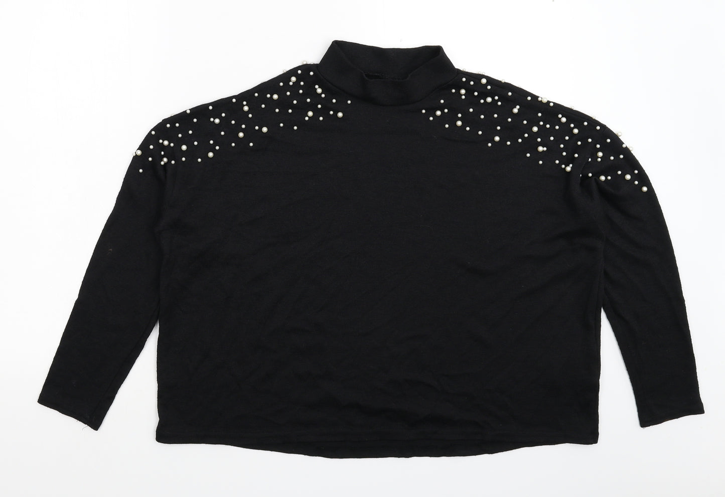 Divided Womens Black  Knit Pullover Jumper Size L  - Oversized