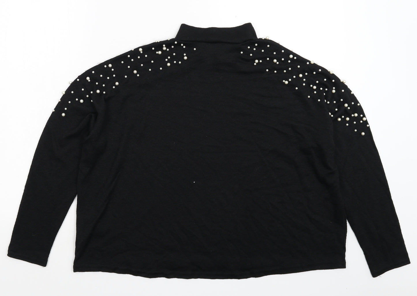 Divided Womens Black  Knit Pullover Jumper Size L  - Oversized