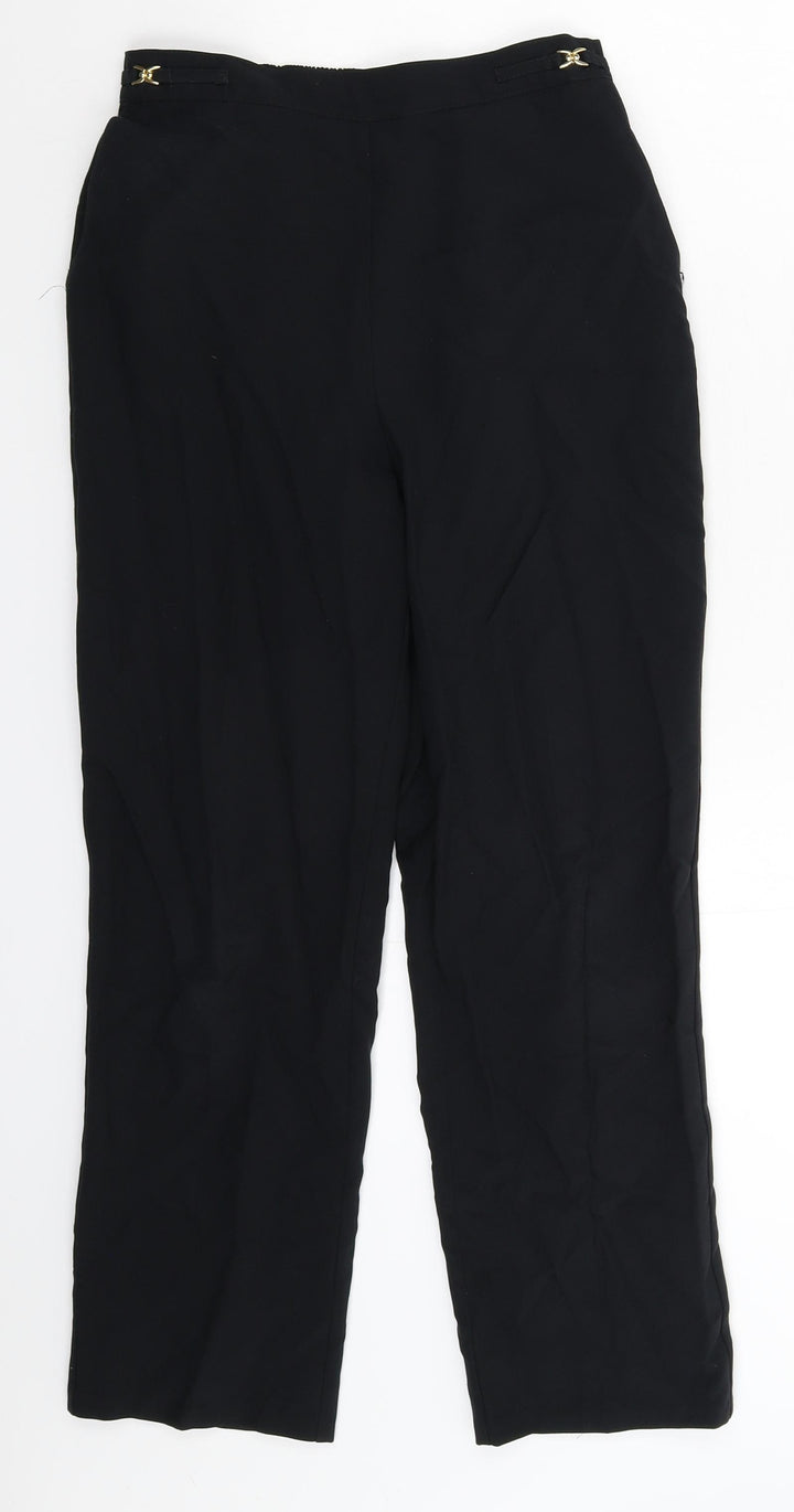BHS Womens Black Trousers Size 8 L25 in