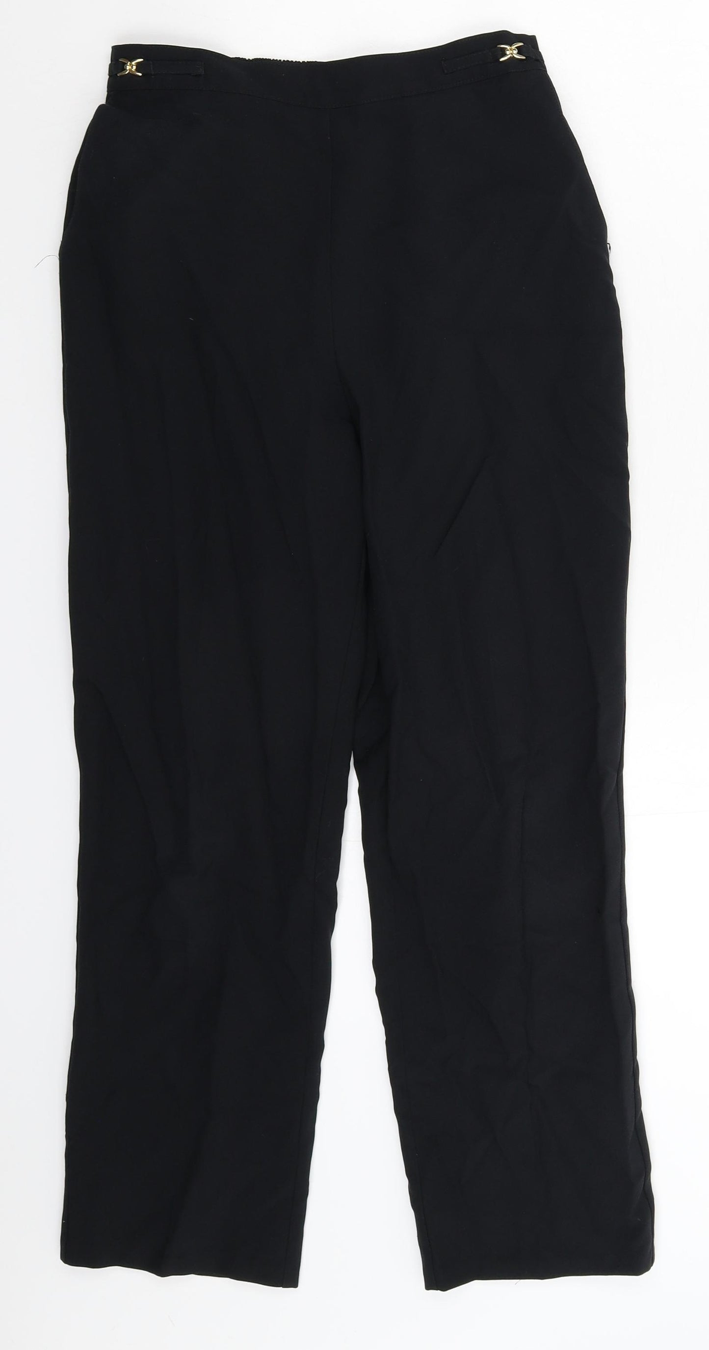 BHS Womens Black   Trousers  Size 8 L25 in