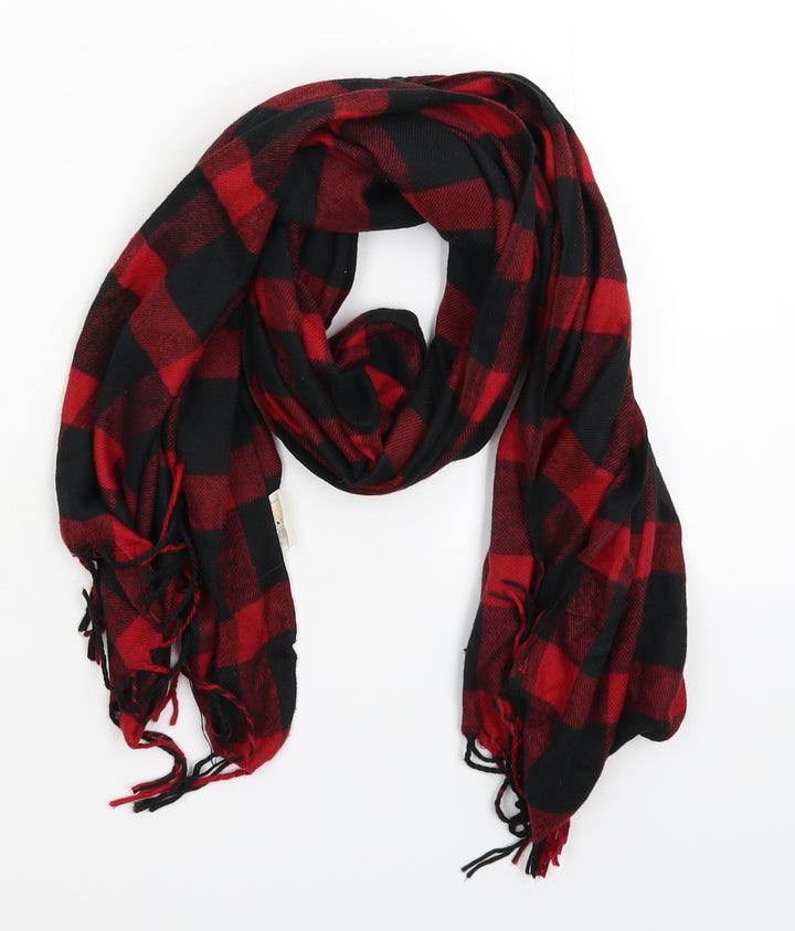 Atmosphere Womens Red Check Knit Scarf