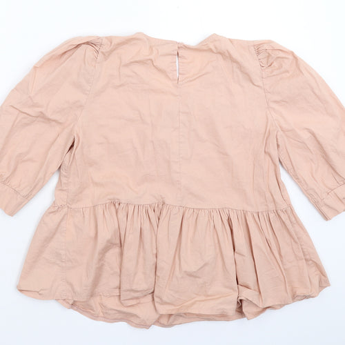 Boohoo Womens Beige   Basic Blouse Size 12