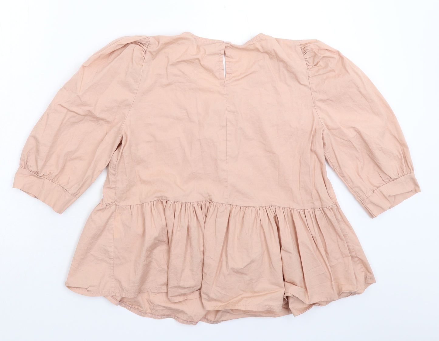 Boohoo Womens Beige   Basic Blouse Size 12