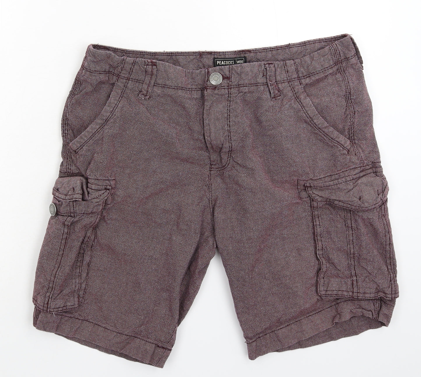 Peacocks Mens Brown   Cargo Shorts Size 36