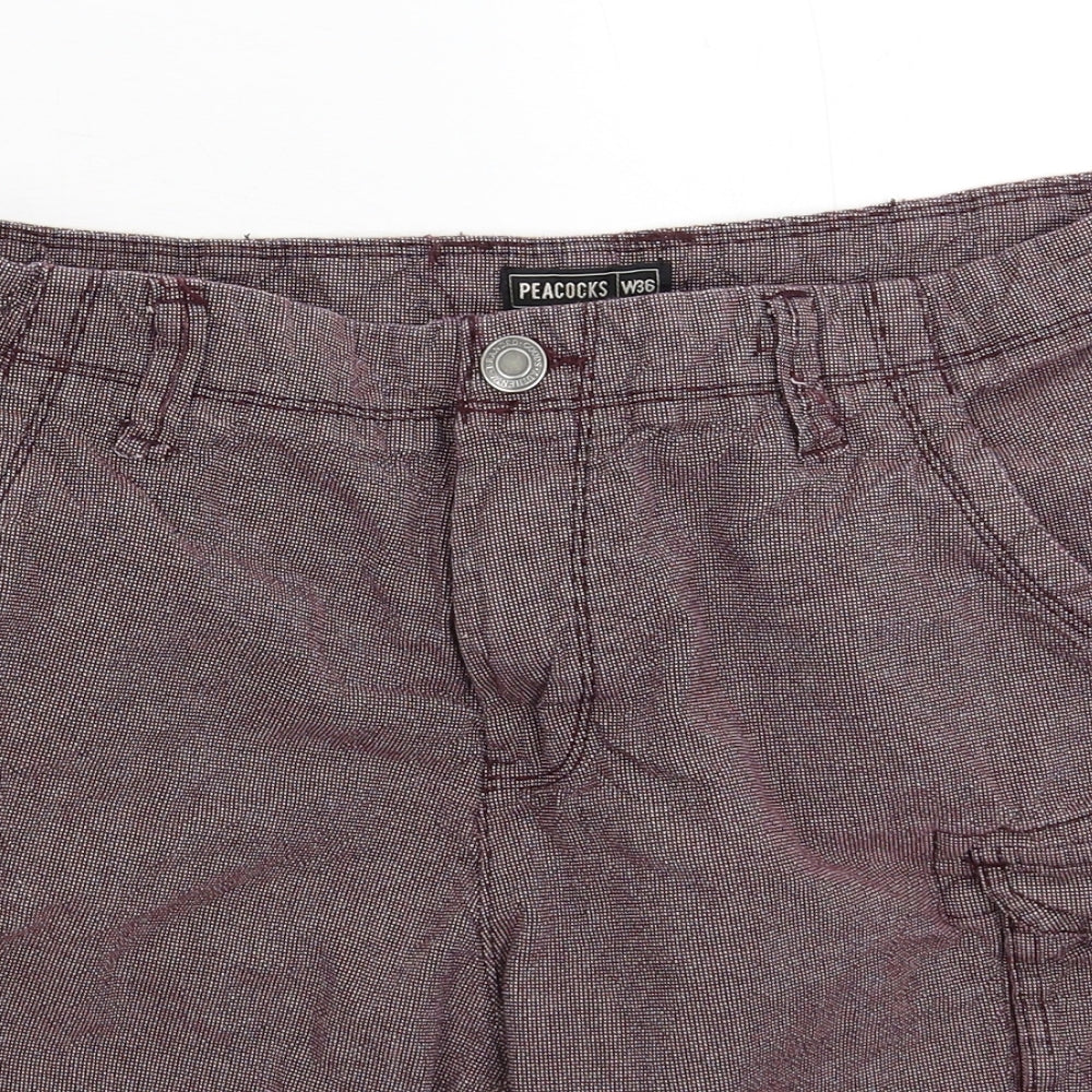 Peacocks Mens Brown   Cargo Shorts Size 36