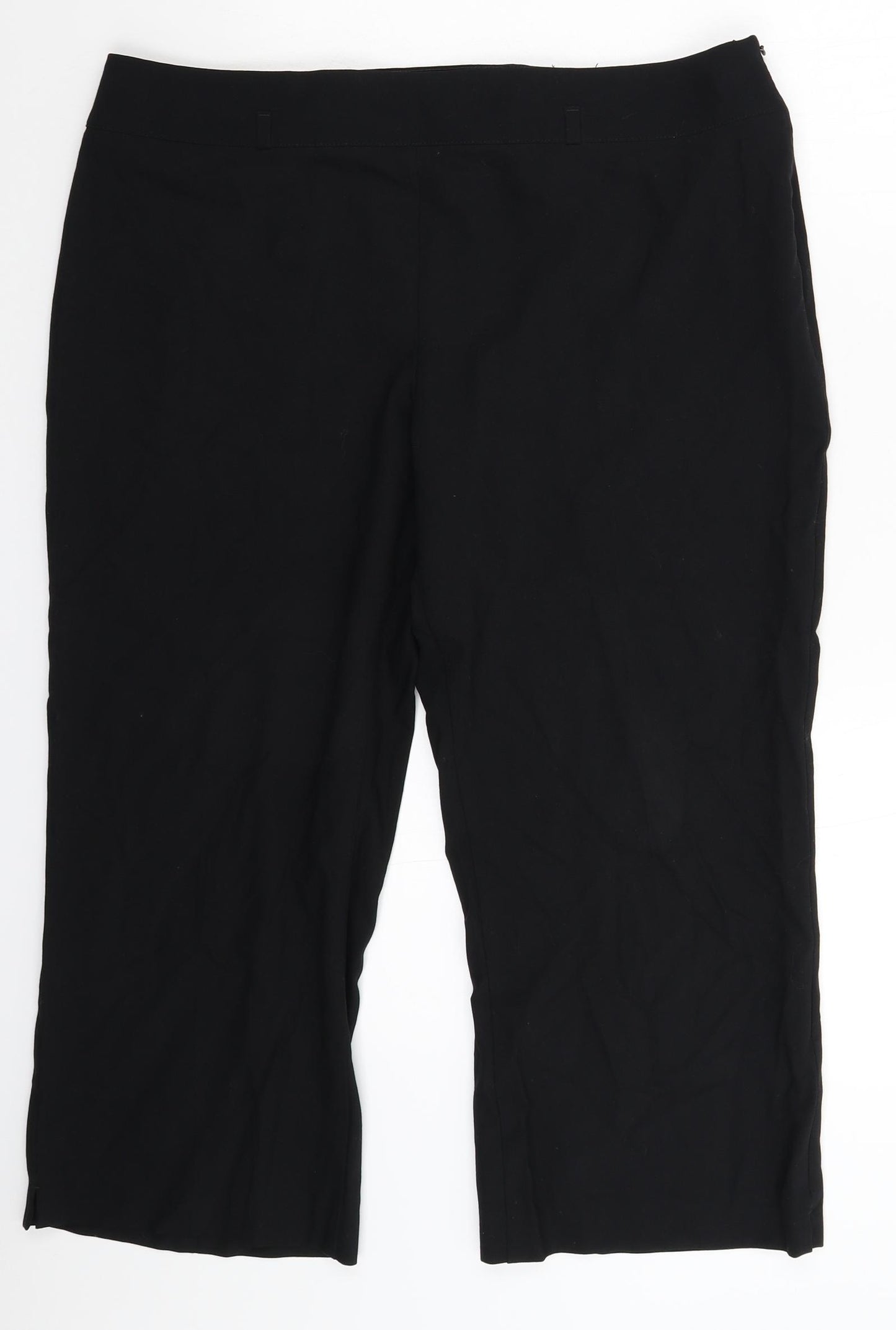Marks and Spencer Womens Black   Cropped Trousers Size 18 L23 in