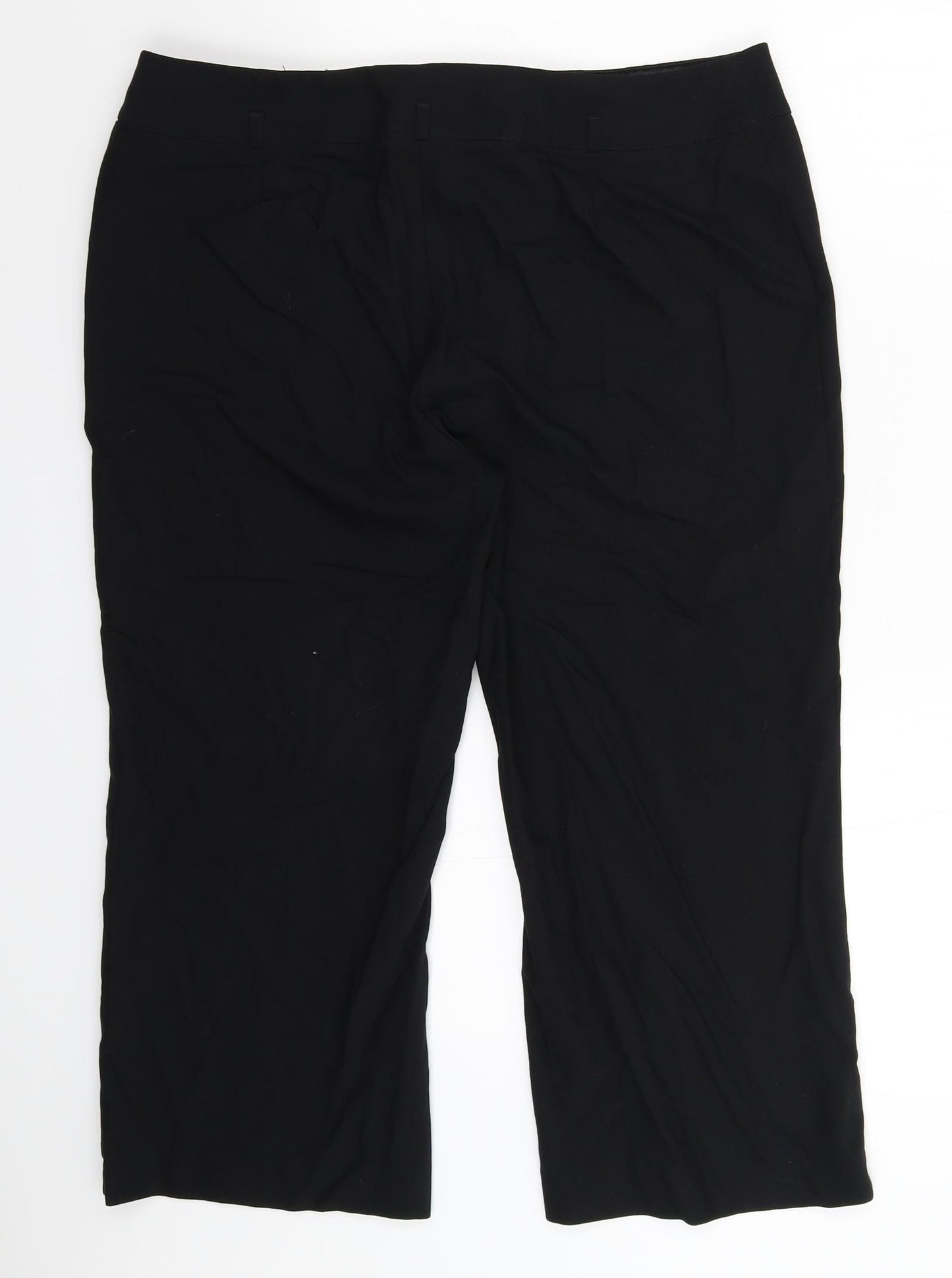Marks and Spencer Womens Black   Cropped Trousers Size 18 L23 in