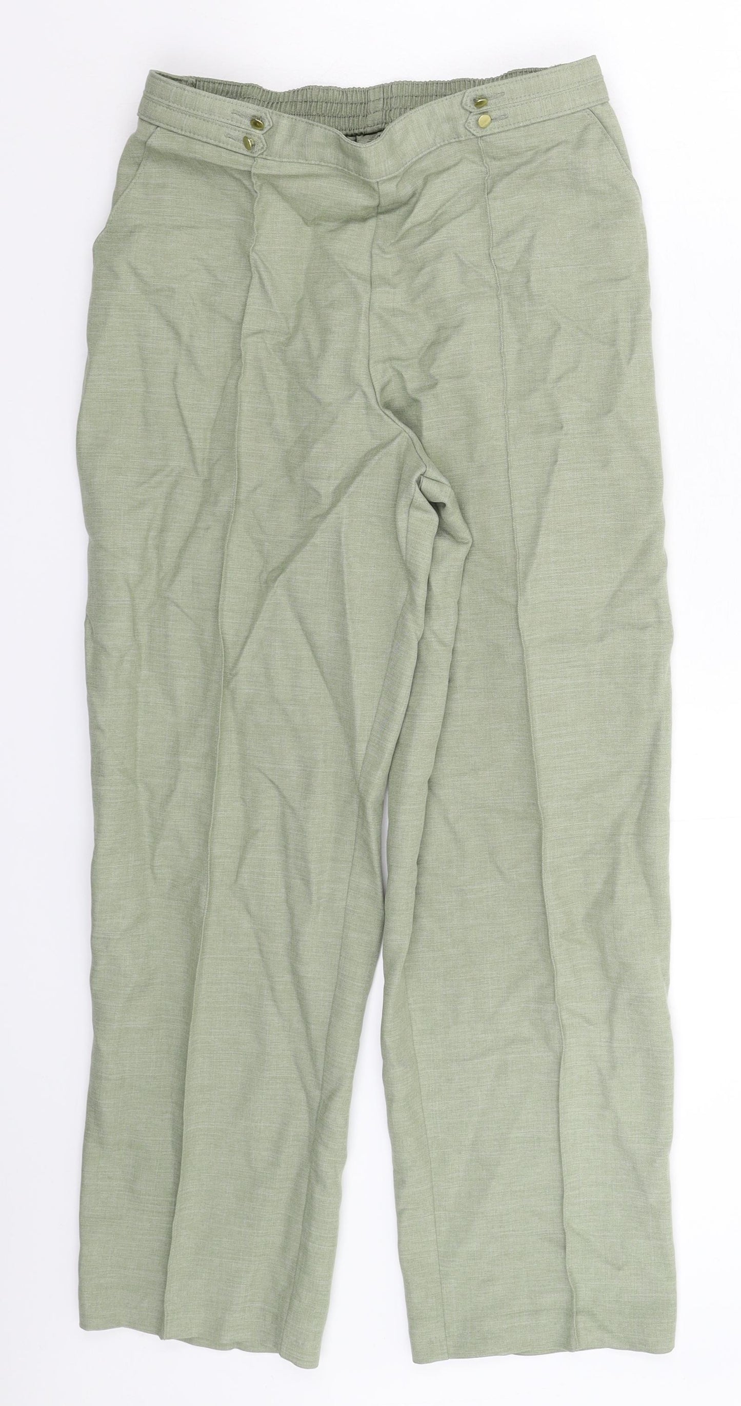 Marks and Spencer Womens Green   Trousers  Size 10 L26 in