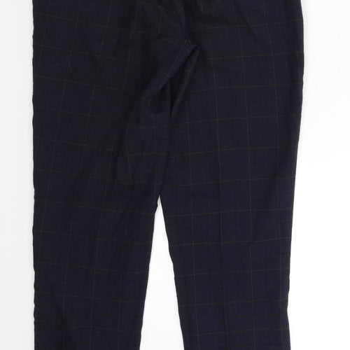 ORSAY Womens Blue Check  Trousers  Size 28 in L28 in