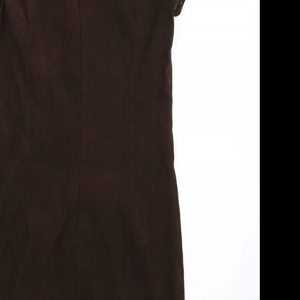 Festa Womens Brown   Shirt Dress  Size 10