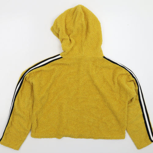 New Look Girls Yellow  Fleece Pullover Hoodie Size 14-15 Years