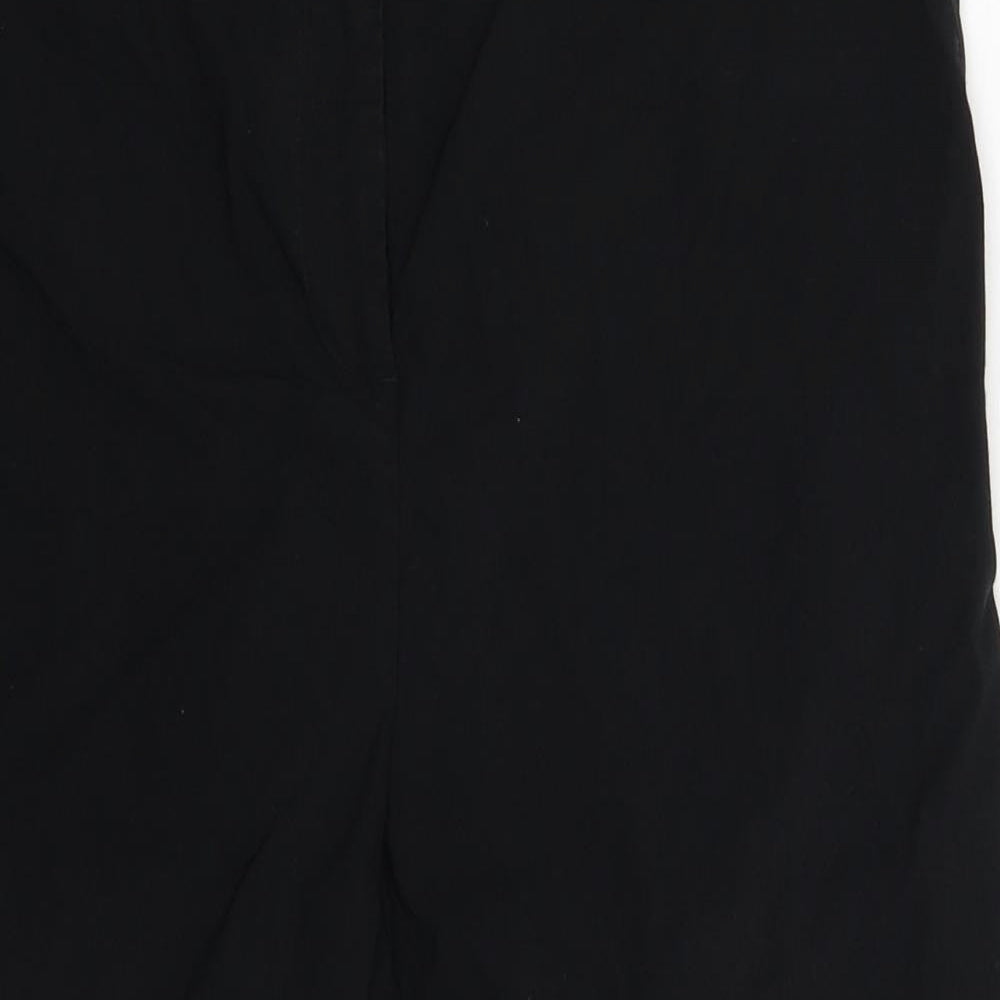 Papaya Womens Black   Cropped Trousers Size 14 L20 in