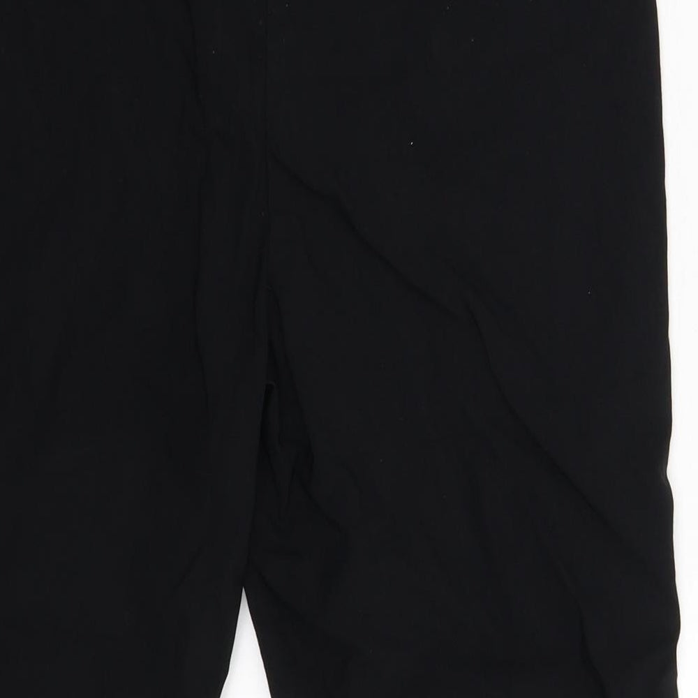 Papaya Womens Black   Cropped Trousers Size 14 L20 in