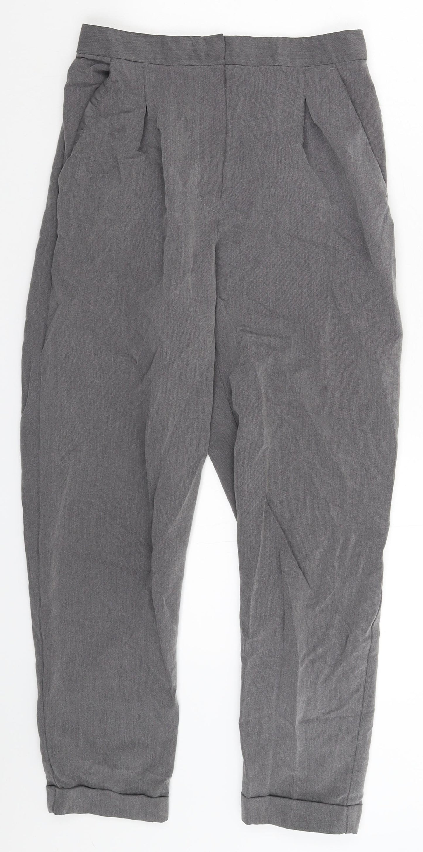 Topshop Womens Grey   Trousers  Size 8 L26 in