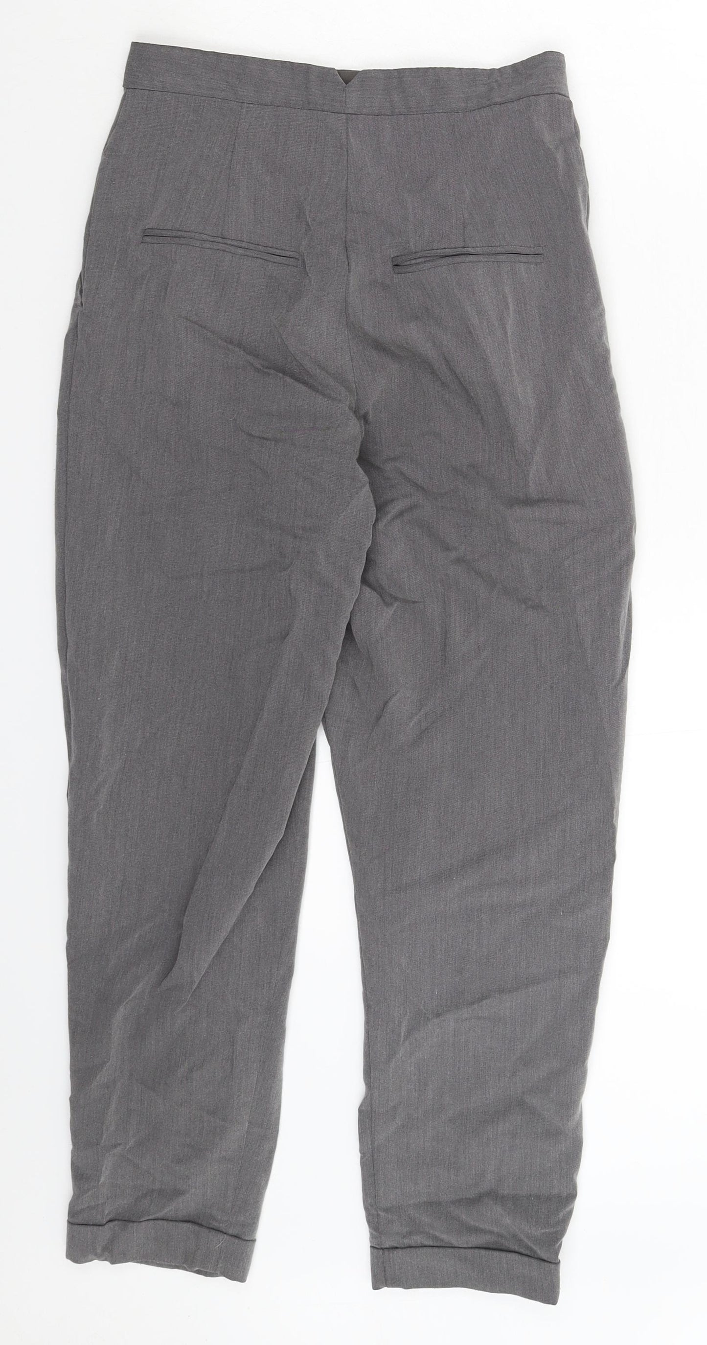 Topshop Womens Grey   Trousers  Size 8 L26 in