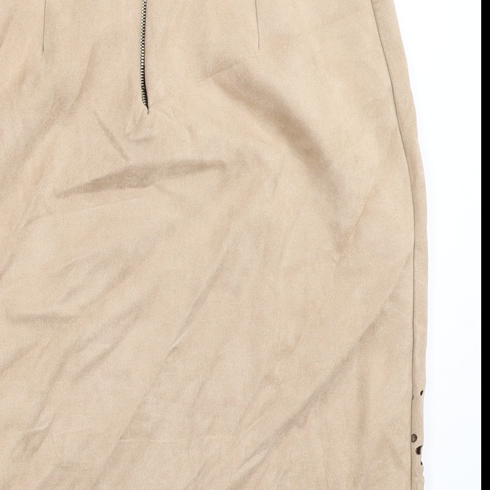 Top Top Womens Beige   Straight & Pencil Skirt Size M