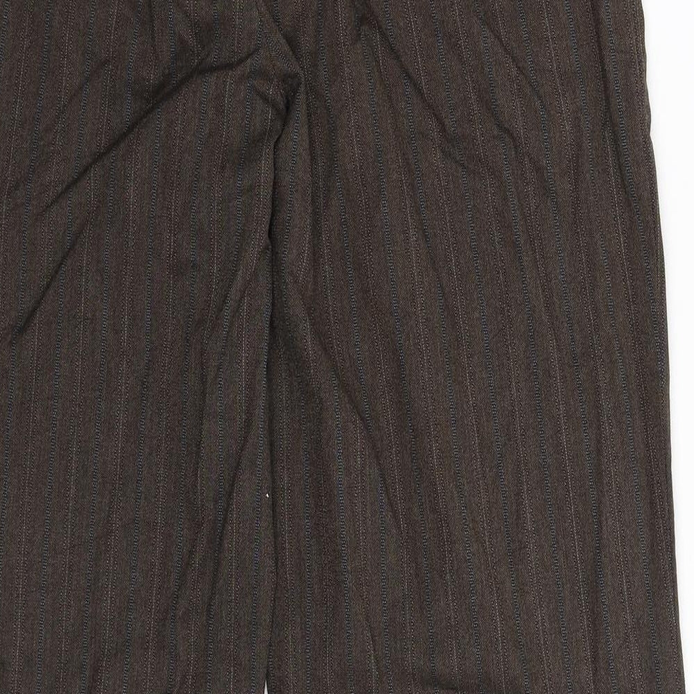 NEXT Womens Grey Striped  Trousers  Size 14 L29 in