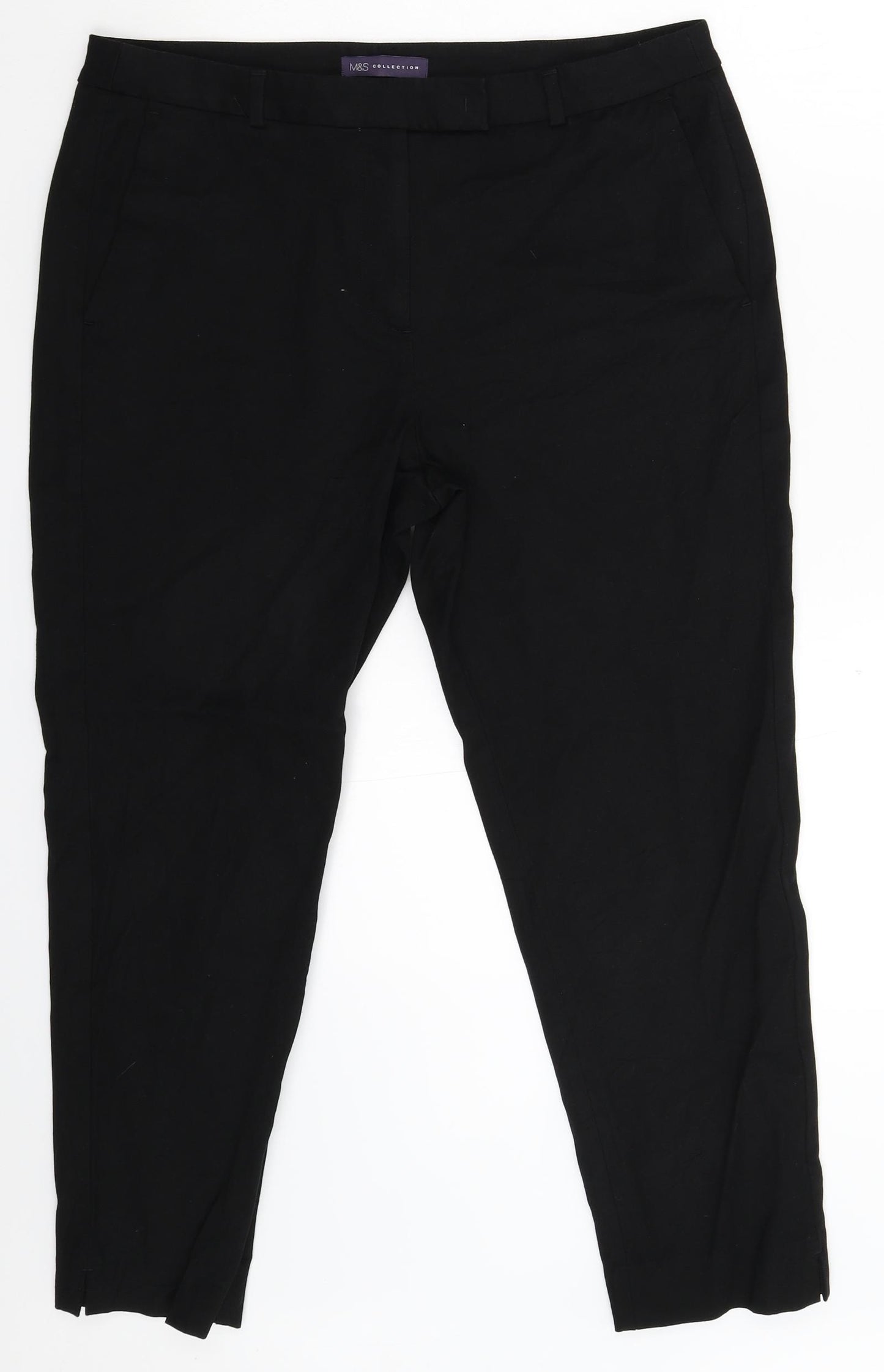 Marks and Spencer Womens Black   Trousers  Size 16 L25 in