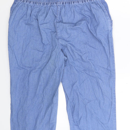 BM Womens Blue  Denim Cropped Jeans Size 16 L20 in
