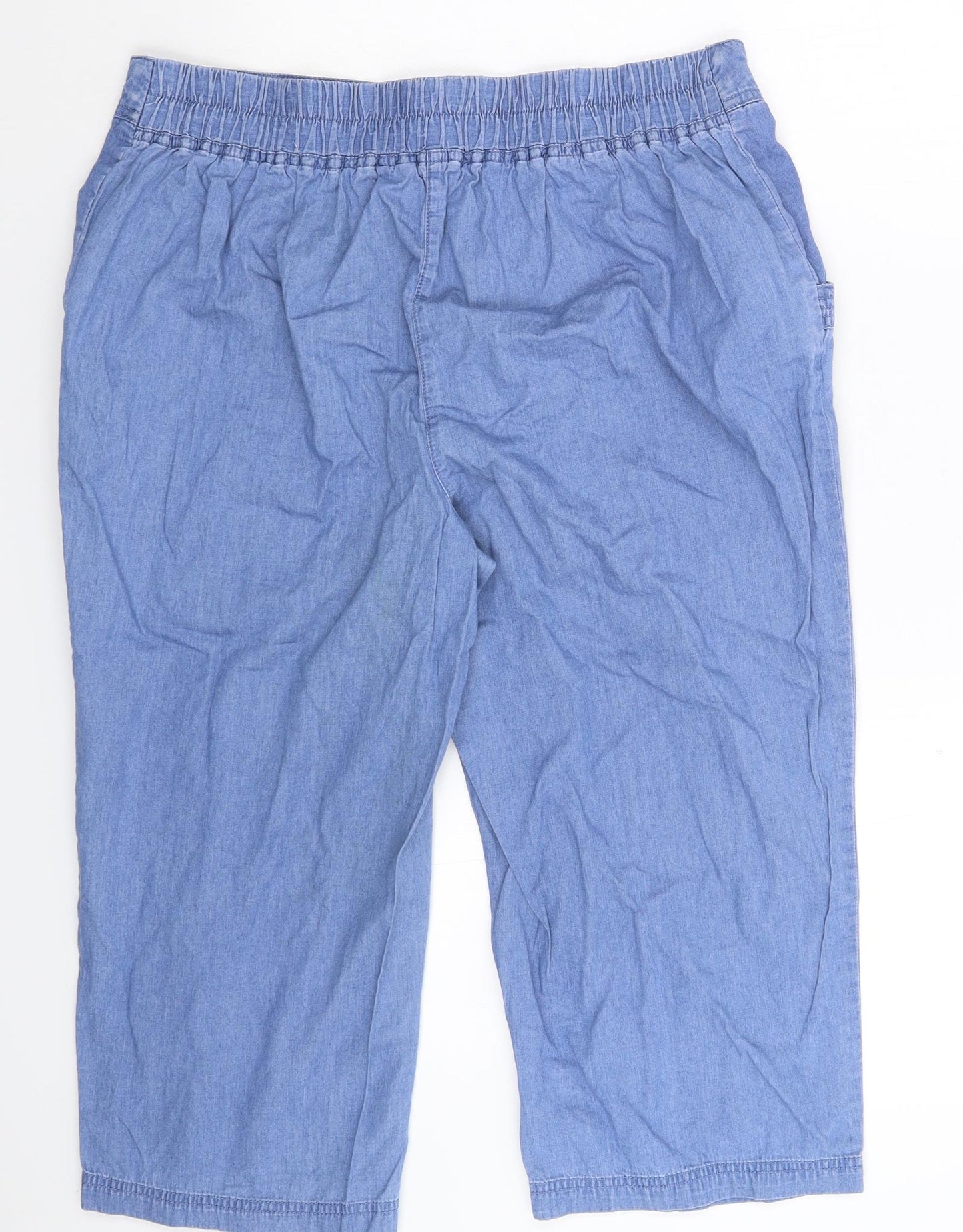 BM Womens Blue  Denim Cropped Jeans Size 16 L20 in