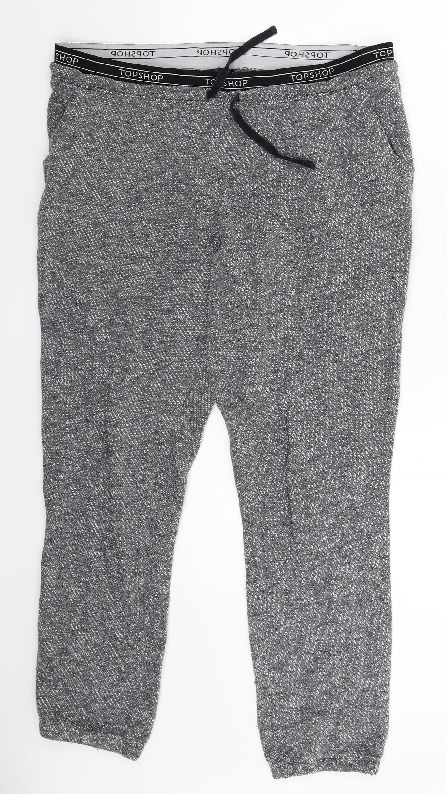 Topshop Womens Grey   Trousers  Size 16 L28 in