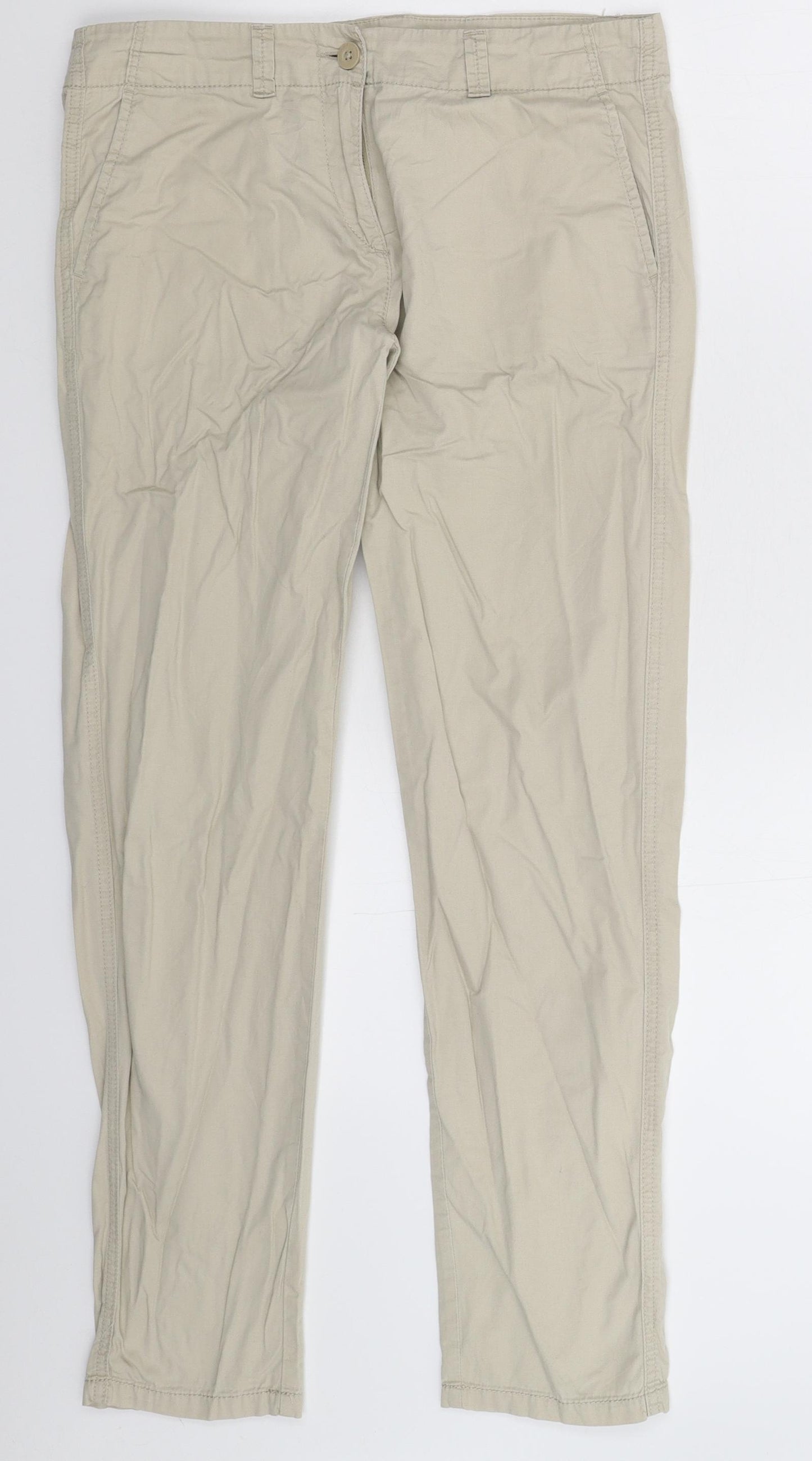 Marks and Spencer Womens Beige   Trousers  Size 10 L29 in